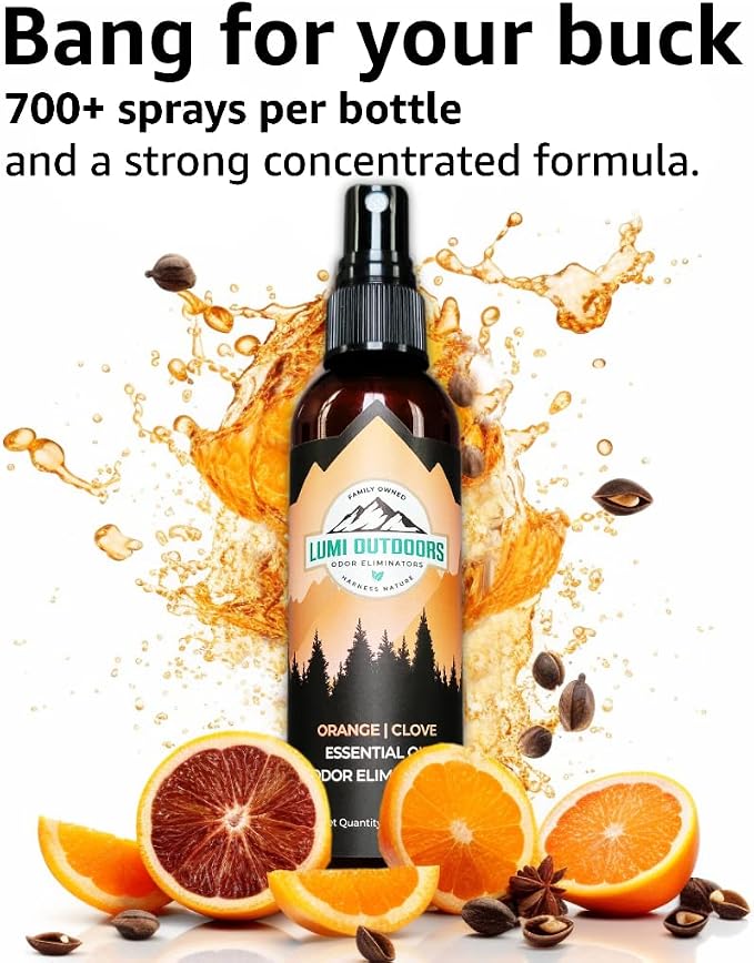 Natural Air Freshener - Orange Clove - Essential Oil Odor Eliminating Room Spray, alternate product view 2