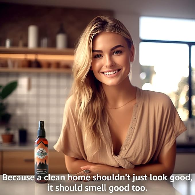 Natural Air Freshener - Orange Clove - Essential Oil Odor Eliminating Room Spray, alternate product view 4