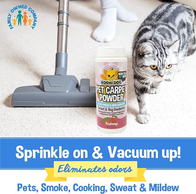 Natural Carpet Deodorizer Powder - Dry Pet Smell Eliminator & Urine Odor Remover - Loosens Fur & Dirt, alternate product view