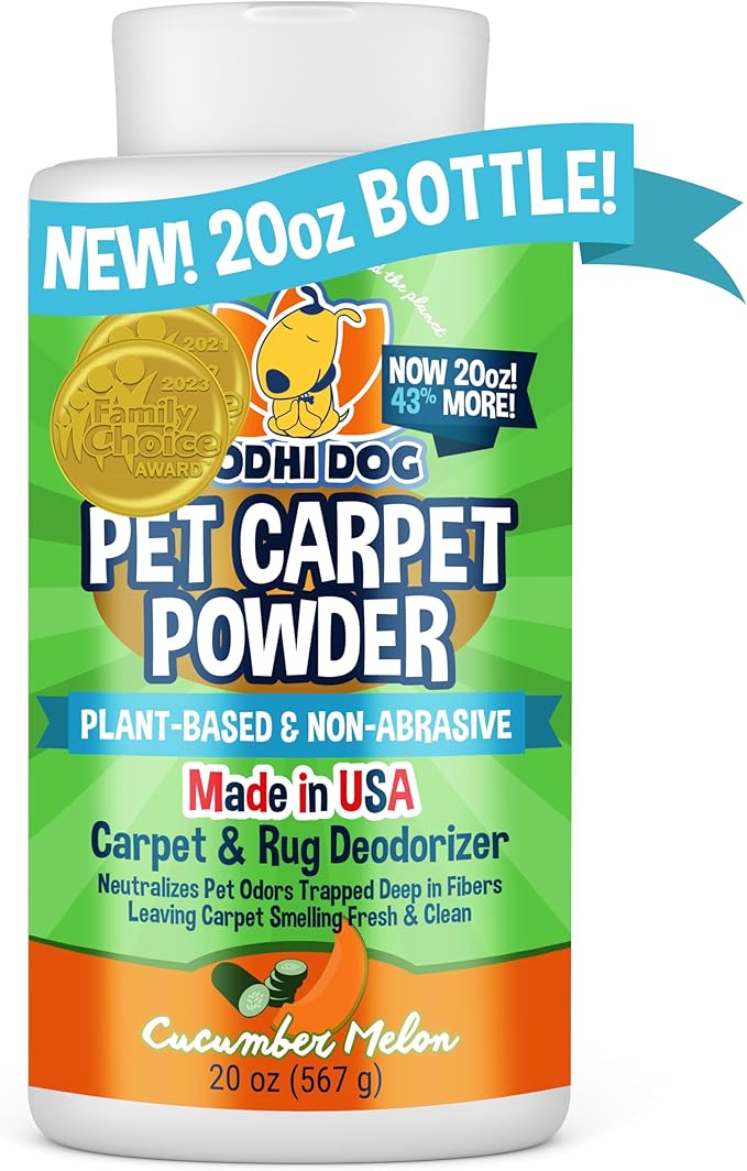 Natural Carpet Deodorizer Powder - Dry Pet Smell Eliminator & Urine Odor Remover - Loosens Fur & Dirt, product image