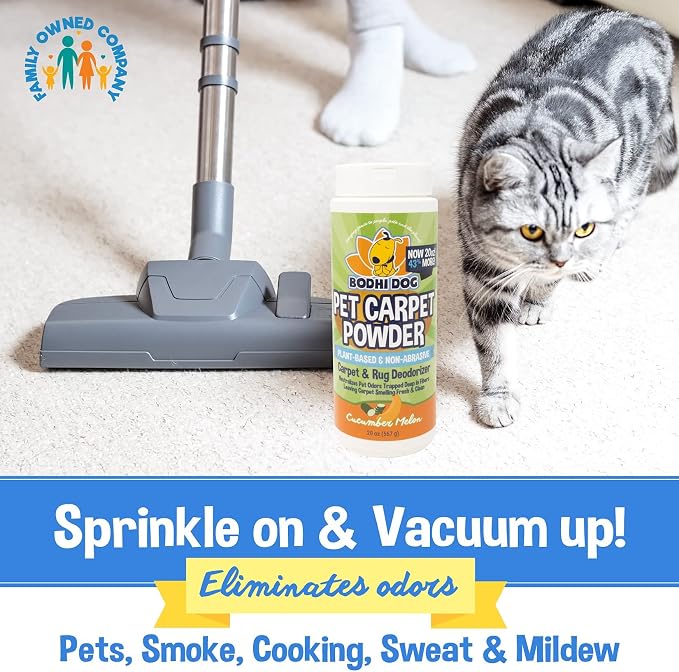 Natural Carpet Deodorizer Powder - Dry Pet Smell Eliminator & Urine Odor Remover - Loosens Fur & Dirt, alternate product view