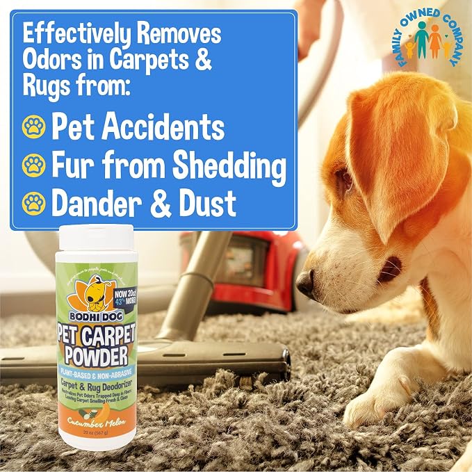 Natural Carpet Deodorizer Powder - Dry Pet Smell Eliminator & Urine Odor Remover - Loosens Fur & Dirt, alternate product view
