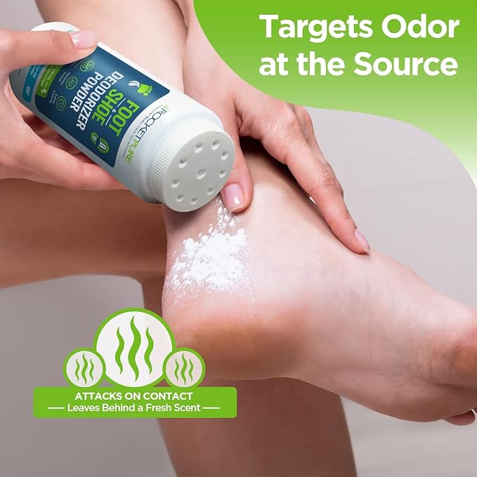 Natural Foot and Shoe Deodorizer Powder, Deodorant and Odor Eliminator for Men and Women, Smell Remover, alternate product
