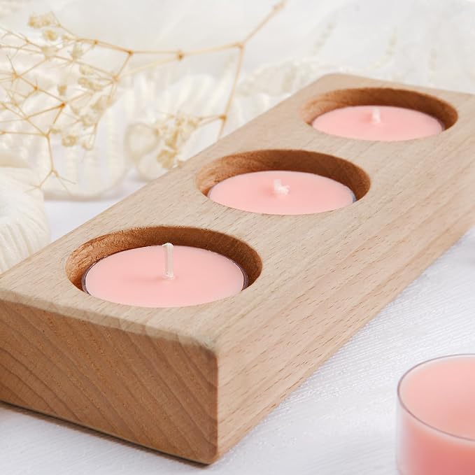 Natural Hibiscus Orchid Scented Soy Wax Tealight Candles Bulk, Aromatherapy Luxury Tea Candle Set of 12-4 Hour, alternate