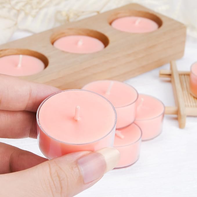 Natural Hibiscus Orchid Scented Soy Wax Tealight Candles Bulk, Aromatherapy Luxury Tea Candle Set of 12-4 Hour, alternate
