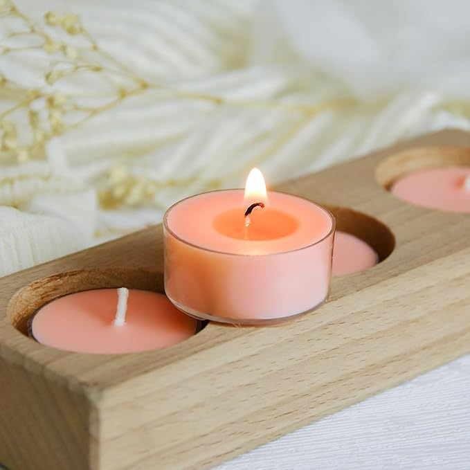Natural Hibiscus Orchid Scented Soy Wax Tealight Candles Bulk, Aromatherapy Luxury Tea Candle Set of 12-4 Hour, alternate