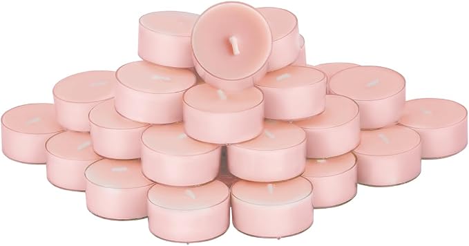 Natural Hibiscus Orchid Scented Soy Wax Tealight Candles Bulk, Aromatherapy Luxury Tea Candle Set of 36-4 Hour