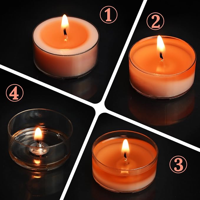 Natural Hibiscus Orchid Scented Soy Wax Tealight Candles Bulk, Aromatherapy Luxury Tea Candle Set of 36-4 Hour, alternate