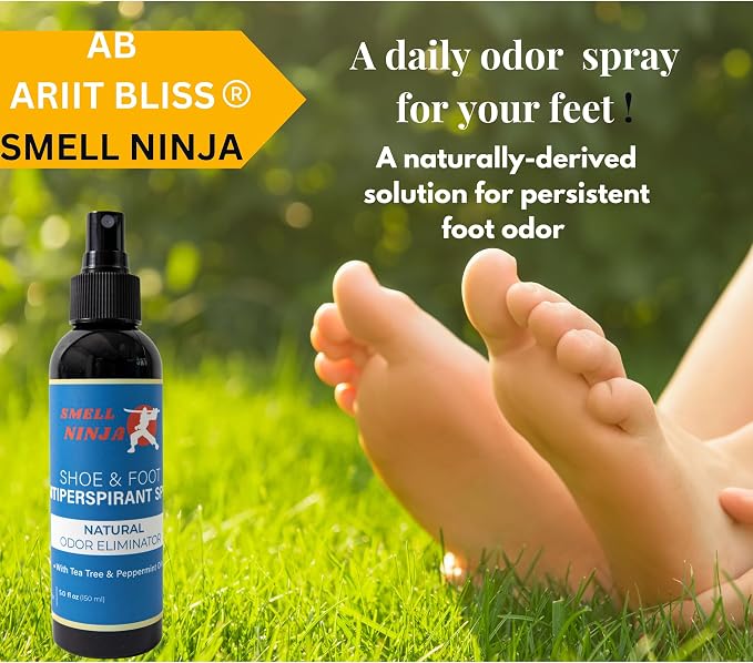 Natural Shoe Deodorizer & Foot Odor Elimination Spray - Shoe Spray for Smelly Shoes - Extra Strength, alternate product view