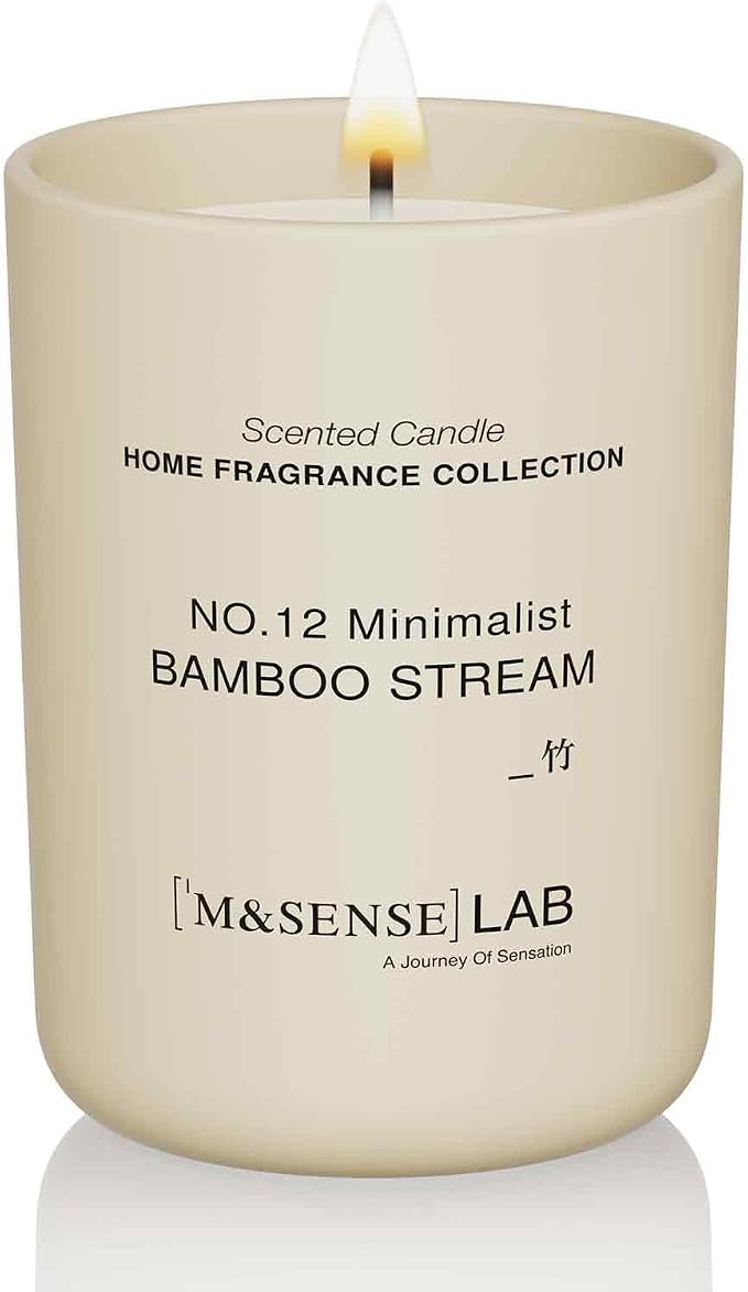 Natural Soy Candle| Bamboo Stream | 8.82 oz, 50H Burn | Spring Scented Candles for Relaxation, Valentines Day Gift, product