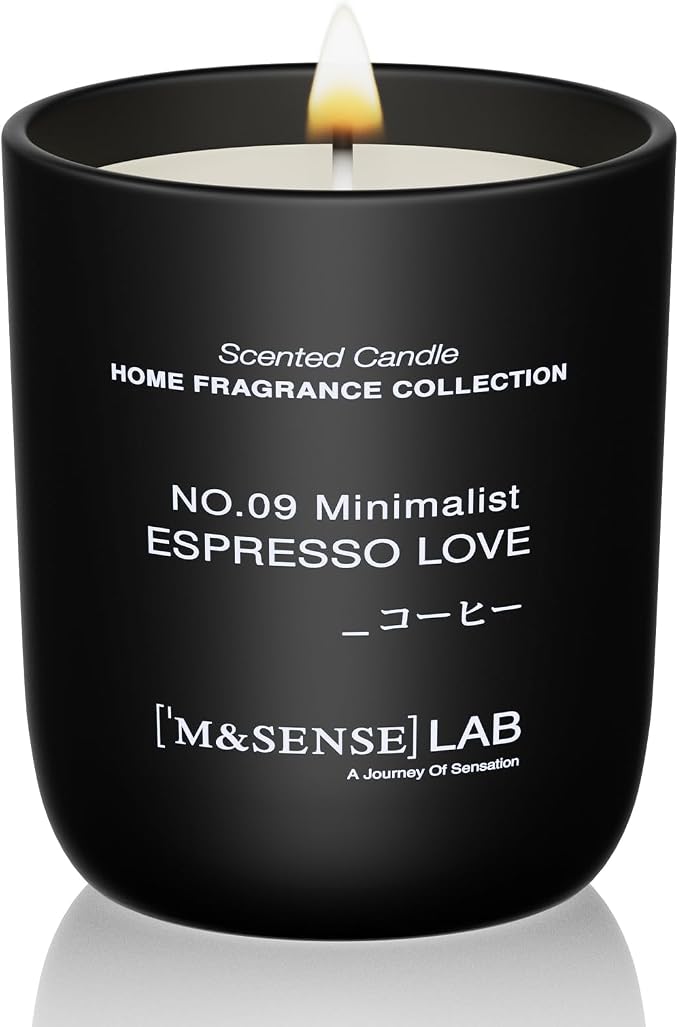 Natural Soy Candle| Espresso Coffee | 5.3 oz | Mini Spring Scented Candles for Relaxation, Valentines Day Gift, product image