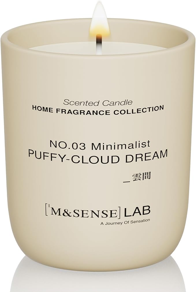 Natural Soy Candle| Puffy-Cloud Dream | 5.3 oz | Mini Spring Scented Candles for Relaxation, Valentines Day Gift, product