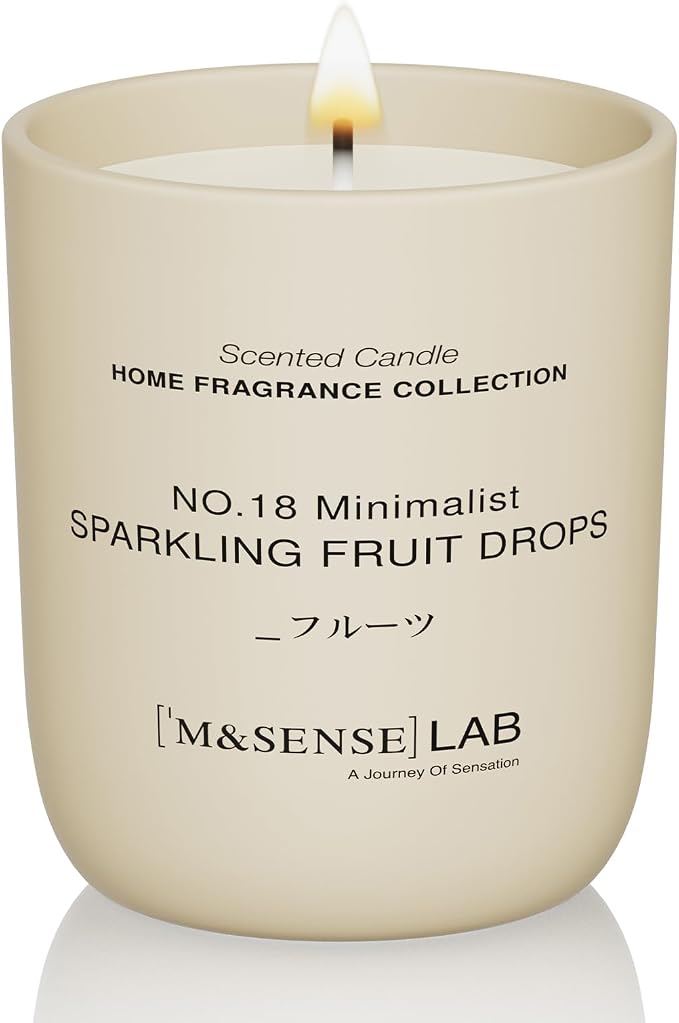 Natural Soy Candle| Sparkling Fruit Drops | 5.3 oz | Mini Spring Scented Candles for Relaxation, Valentines Day Gift, product