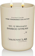 Natural Soy Large Candle| Bamboo Stream | 16.6 oz, 95H Burn | Mini Spring Scented Candles for Relaxation, product image