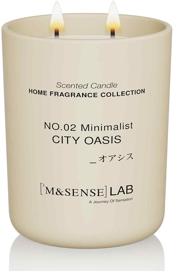 Natural Soy Large Candle| City Oasis | 16.6 oz, 95H Burn | Mini Spring Scented Candles for Relaxation, product image