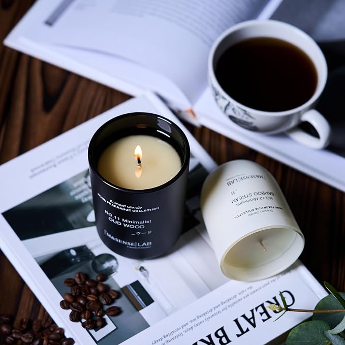 Natural Soy Large Candle| City Oasis | 16.6 oz, 95H Burn | Mini Spring Scented Candles for Relaxation, alternate product view