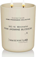 Natural Soy Large Candle| Pink Jasmine Blossom | 16.6 oz, 95H Burn | Mini Spring Scented Candles for Relaxation, product