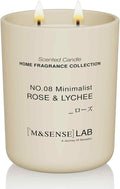Natural Soy Large Candle| Rose | 16.6 oz, 95H Burn | Mini Spring Scented Candles for Relaxation, product image