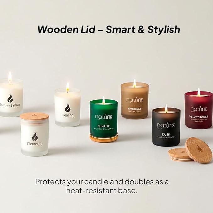 Calming Organic Soy Scented Candles with Essential Oil | Natural Candles made from natural materials