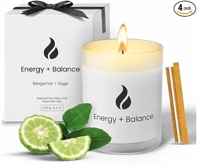 Cleansing Scented Candles for Home | Sage & Palo Santo | Natural made from natural materials Soy