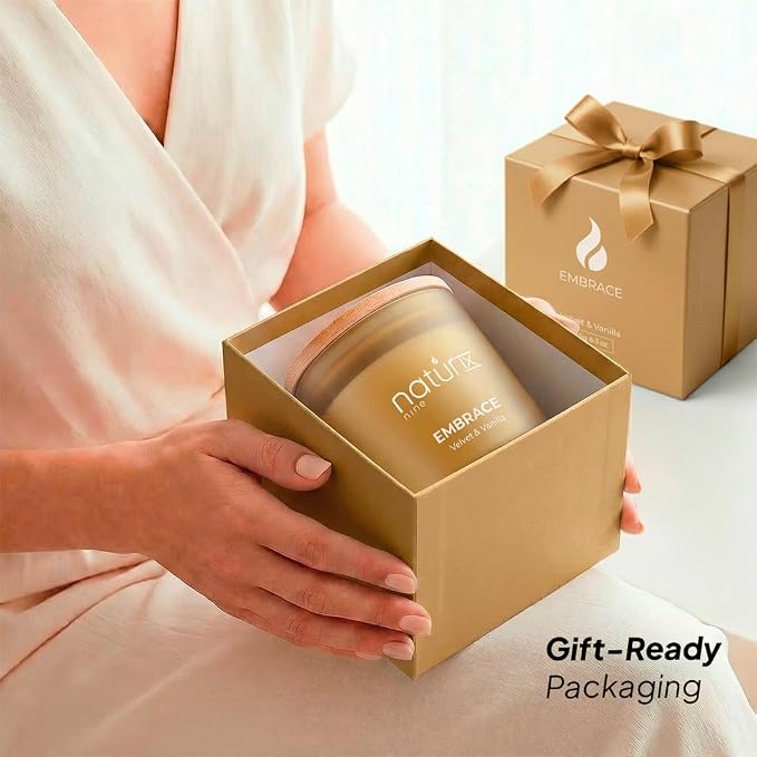 Embrace Scented Candles for Home | Velvet & Vanilla | Natural made from natural materials Soy Candles