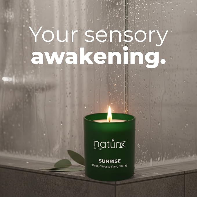 Sunrise Scented Candles for Home | Pear,Citrus,YlangYlang | Natural made from natural materials Soy