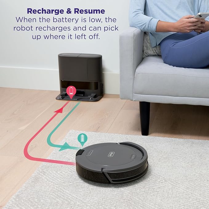 Navigator Robot Vacuum and Self-Empty Base with Bagless 60-Day Capacity Self-Empty Base, SmartPath Navigation, Powerful Pet