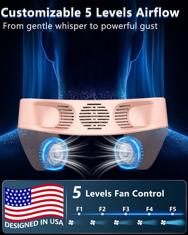 Neck Ac Air Conditioner,Portable Ice Frozen Neck Cooler with Cold Plate,Long Lasting No Blades Soundless Headset Cooling Fan