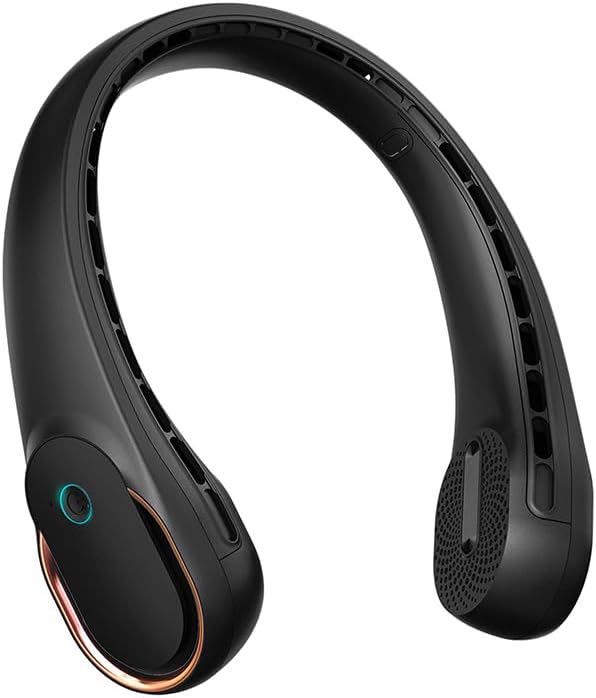 Neck Fan, Bladeless Neck Fan,Upgraded 4000mAh,Long Endurance,Upgraded air volume,Easier to Use,360° Cooling,No Hair