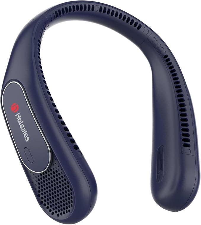 Neck Fan, Hands Free Bladeless Neck Fans Portable Rechargeable, 6000 mAh Battery Operated Wearable Personal Fan