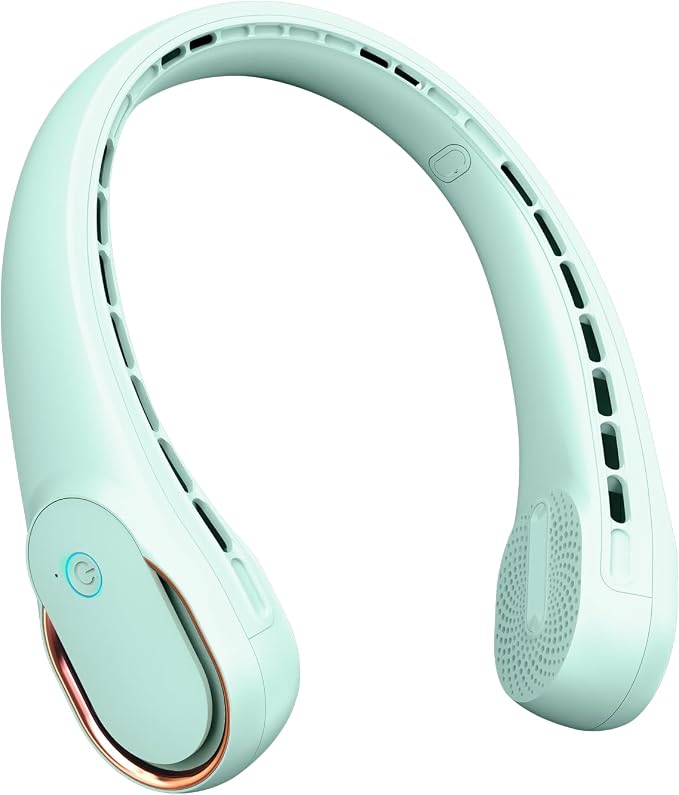 Neck Fan,Personal Fans for Your Neck, Adjustable, 360° Cooling, Super Quiet, No Blade Fan Design, No Hair Twisting, Even Air