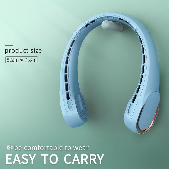Neck Fan, Portable Fan Strong Wind, Upgraded 4000mAh, Upgraded Air Volume,360° Cooling, Quiet, No Hair Twisting, Even Air