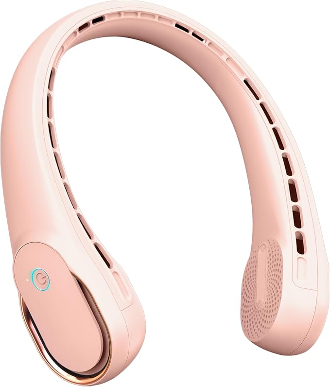 Neck Fan, Portable Personal Fan Strong Wind, 4000mAh, Air Volume,360° Cooling, No Hair Twisting, Air Volume On 2 Sides