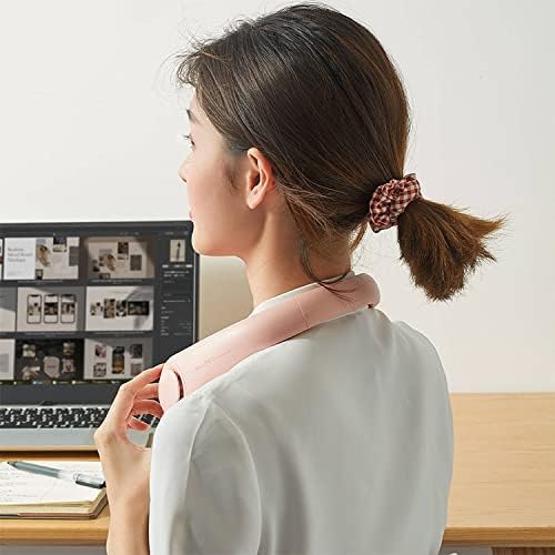 Neck Fan Portable, Personal Wearable Fan with Battery Rechargeable, Bladeless Travel Cooling Design with Powerful Wind, 3