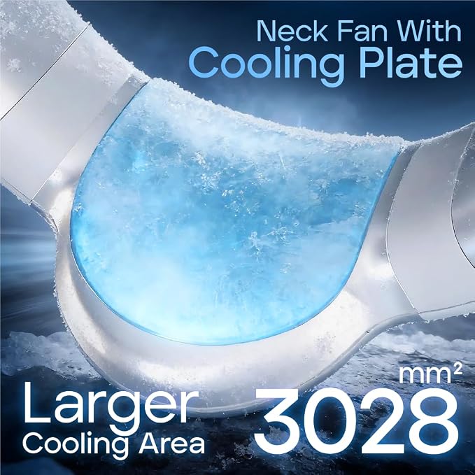 Neck Fan Rechargeable with Semiconductor Cooling Plate, 7000mAh Portable Neck Air Conditioner 3+ Hours Battery, 360g