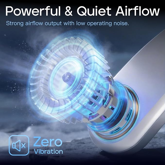 Neck Fan Rechargeable with Semiconductor Cooling Plate, 7000mAh Portable Neck Air Conditioner 3+ Hours Battery, 360g