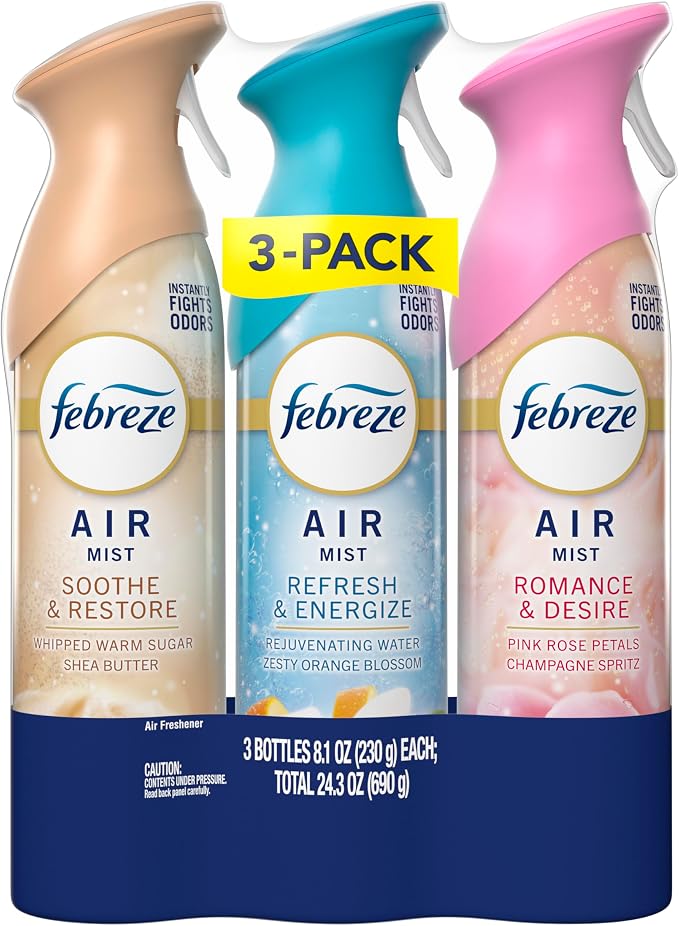 New & Improved Air Mist Mood Mix Air Freshener, Home and Kitchen Essentials, Odor Fighting Room Spray, 8.1 oz bottle, 3
