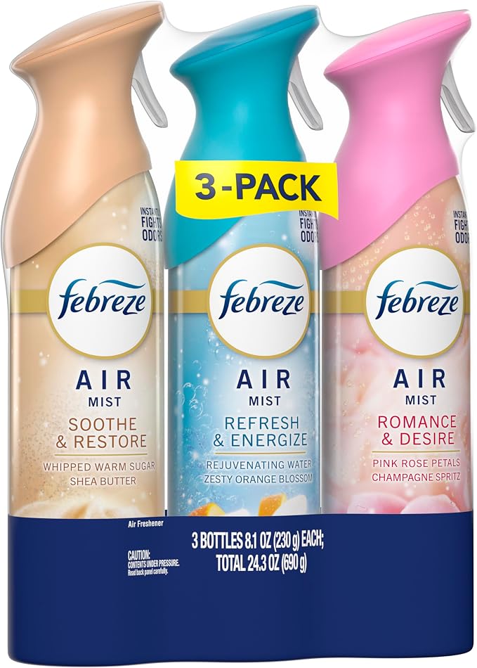 New & Improved Air Mist Mood Mix Air Freshener, Home and Kitchen Essentials, Odor Fighting Room Spray, 8.1 oz bottle, 3