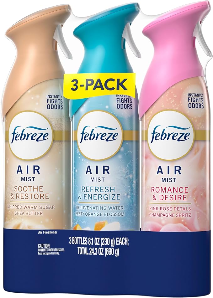 New & Improved Air Mist Mood Mix Air Freshener, Home and Kitchen Essentials, Odor Fighting Room Spray, 8.1 oz bottle, 3