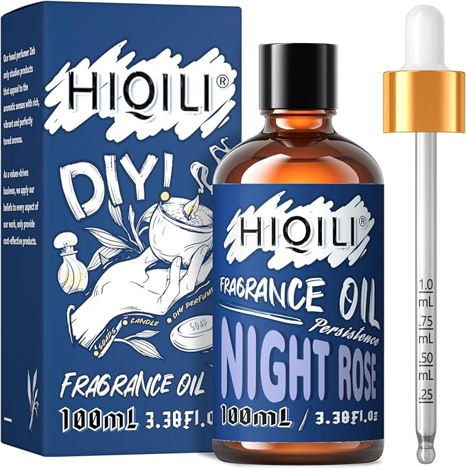 Night Rose Fragrance Oil 100ml for Diffuser Car Freshies, Clean Fresh Scent for Candle Making Soap Laundry 3.38 Fl Oz