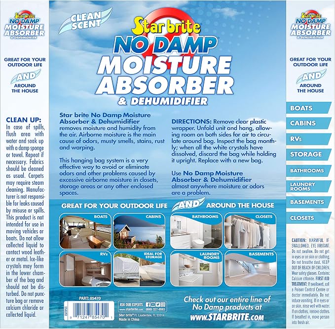 No Damp Moisture Absorber & Dehumidifier Hanging Bag - Simple, Portable, Humidity Control for Boats, RVs, alternate product