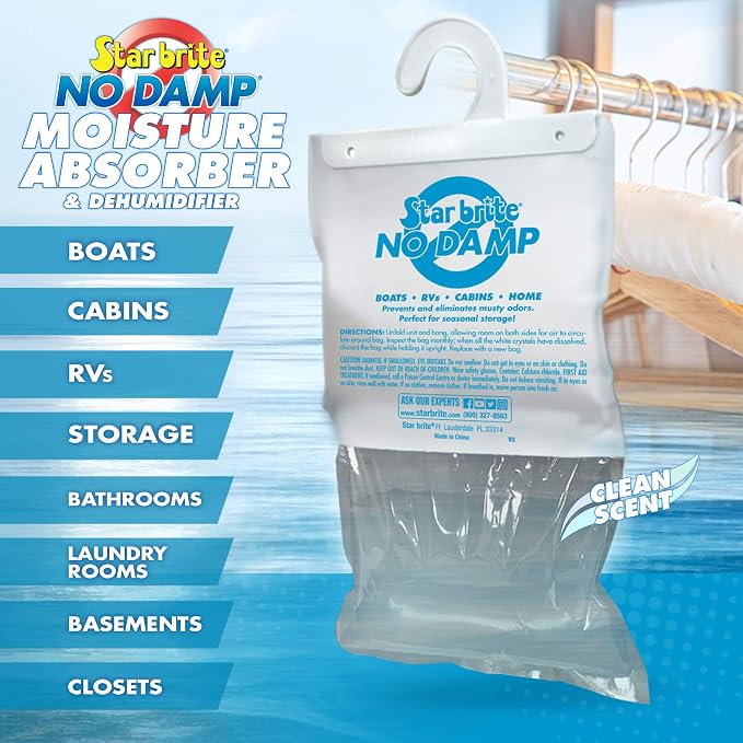 No Damp Moisture Absorber & Dehumidifier Hanging Bag - Simple, Portable, Humidity Control for Boats, RVs, alternate product