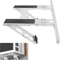 No-Drill Window AC Bracket, Adjustable Support for Single/Double Hung Windows, Heavy Duty Epoxy-Coated Steel Holds 300lbs