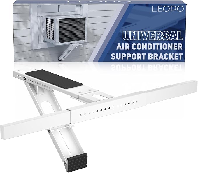 No Drilling Air Conditioner Support Bracket, HVAC Brackets Fits Single & Double-Hung Windows, Heavy Duty Outdoor