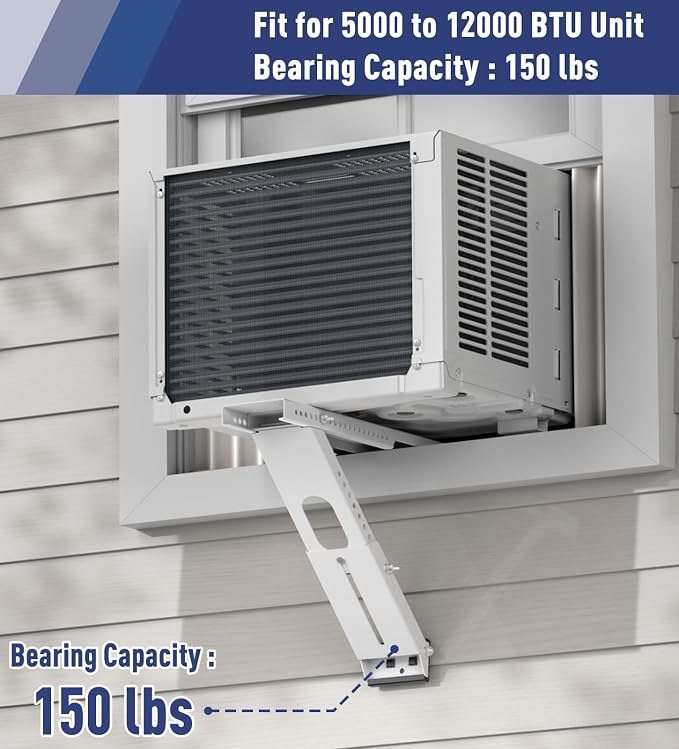 No Drilling Air Conditioner Support Bracket, HVAC Brackets Fits Single & Double-Hung Windows, Heavy Duty Outdoor, alternate