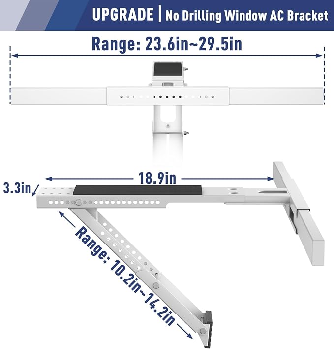 No Drilling Air Conditioner Support Bracket, HVAC Brackets Fits Single & Double-Hung Windows, Heavy Duty Outdoor, alternate