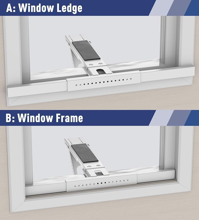 No Drilling Air Conditioner Support Bracket, HVAC Brackets Fits Single & Double-Hung Windows, Heavy Duty Outdoor, alternate