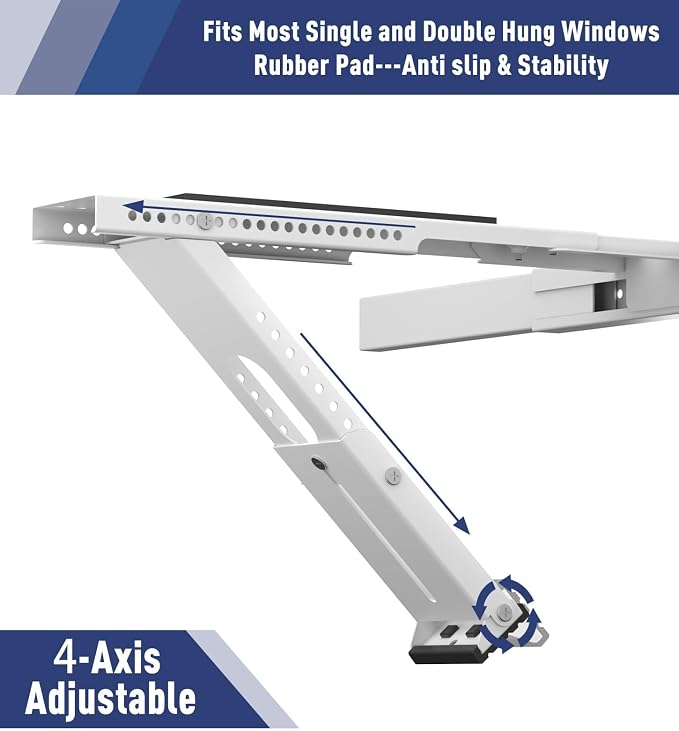 No Drilling Air Conditioner Support Bracket, HVAC Brackets Fits Single & Double-Hung Windows, Heavy Duty Outdoor, alternate