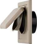 Exclusive Dual Door Dryer Vent Cover Outdoor 4 inch with Collar, Made in USA w Highest UV Resistant Plastic in