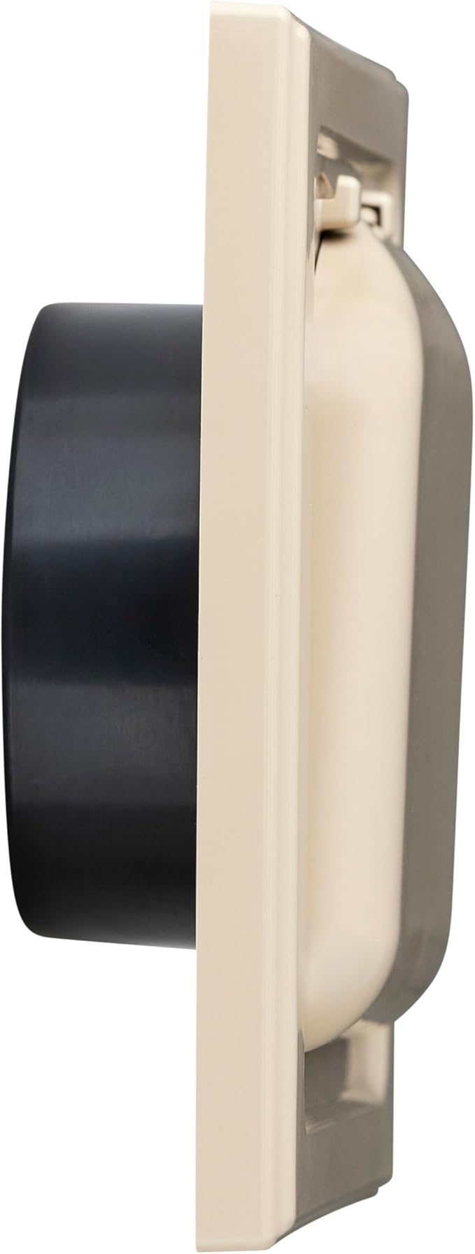 Exclusive Dual Door Dryer Vent Cover Outdoor 4 inch with Collar, Made in USA w Highest UV Resistant Plastic in
